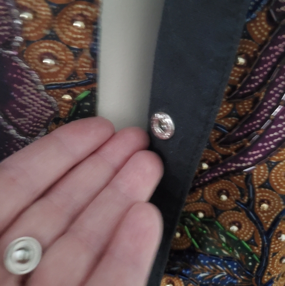 Vintage Beaded Vest 90's Style Size Medium - Picture 7 of 11